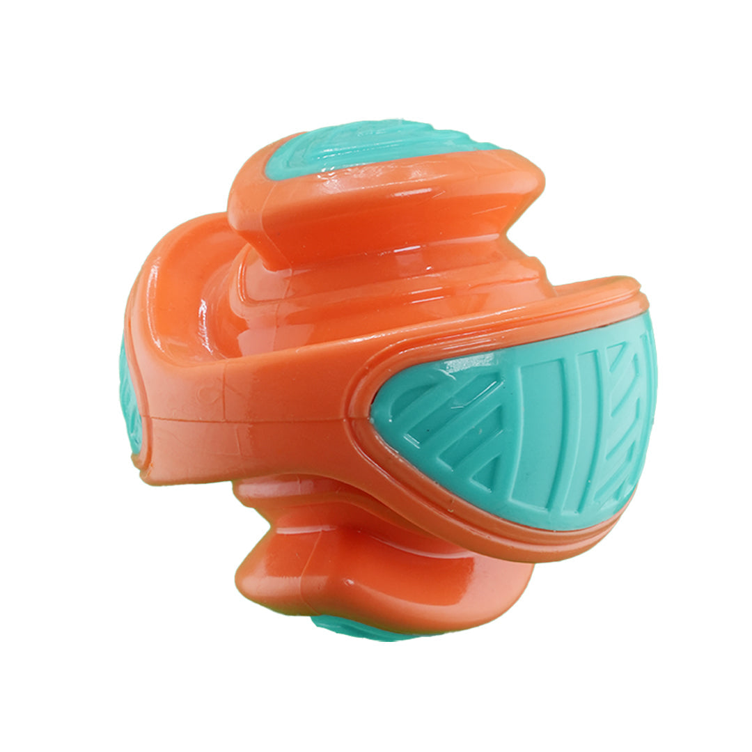 Furbeez Dog Toy : Orange/Gray Ball Medium Furbeez