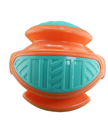 Furbeez Dog Toy : Orange/Gray Ball Medium Furbeez