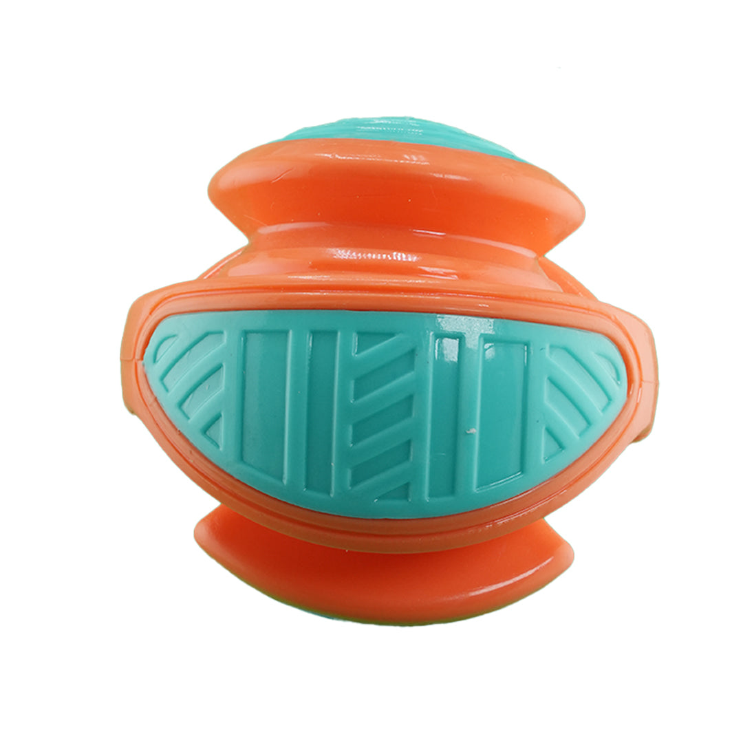 Furbeez Dog Toy : Orange/Gray Ball Medium Furbeez