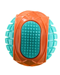 Furbeez Dog Toy : Orange/Green Squeaky tennisball Furbeez