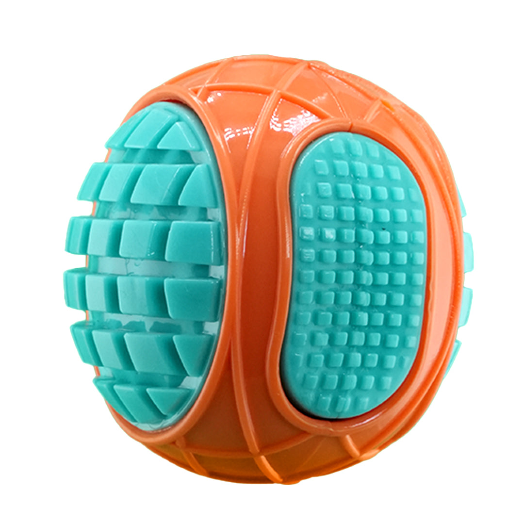 Furbeez Dog Toy : Orange/Green Squeaky tennisball Furbeez