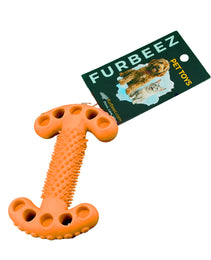 Furbeez Dog Toy : Orange Bone toy Furbeez