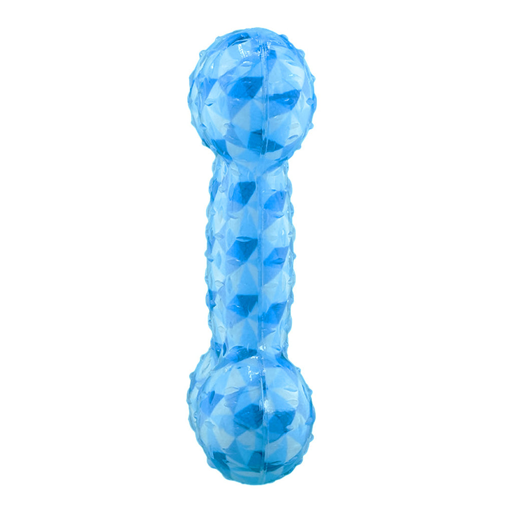 Furbeez Dog Toy : Blue Squeaky Bone toy Furbeez