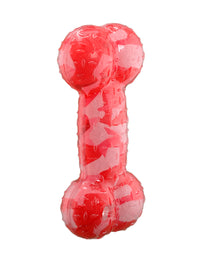 Furbeez Dog Toy : Red Squeaky Bone toy Furbeez