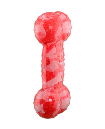 Furbeez Dog Toy : Red Squeaky Bone toy Furbeez