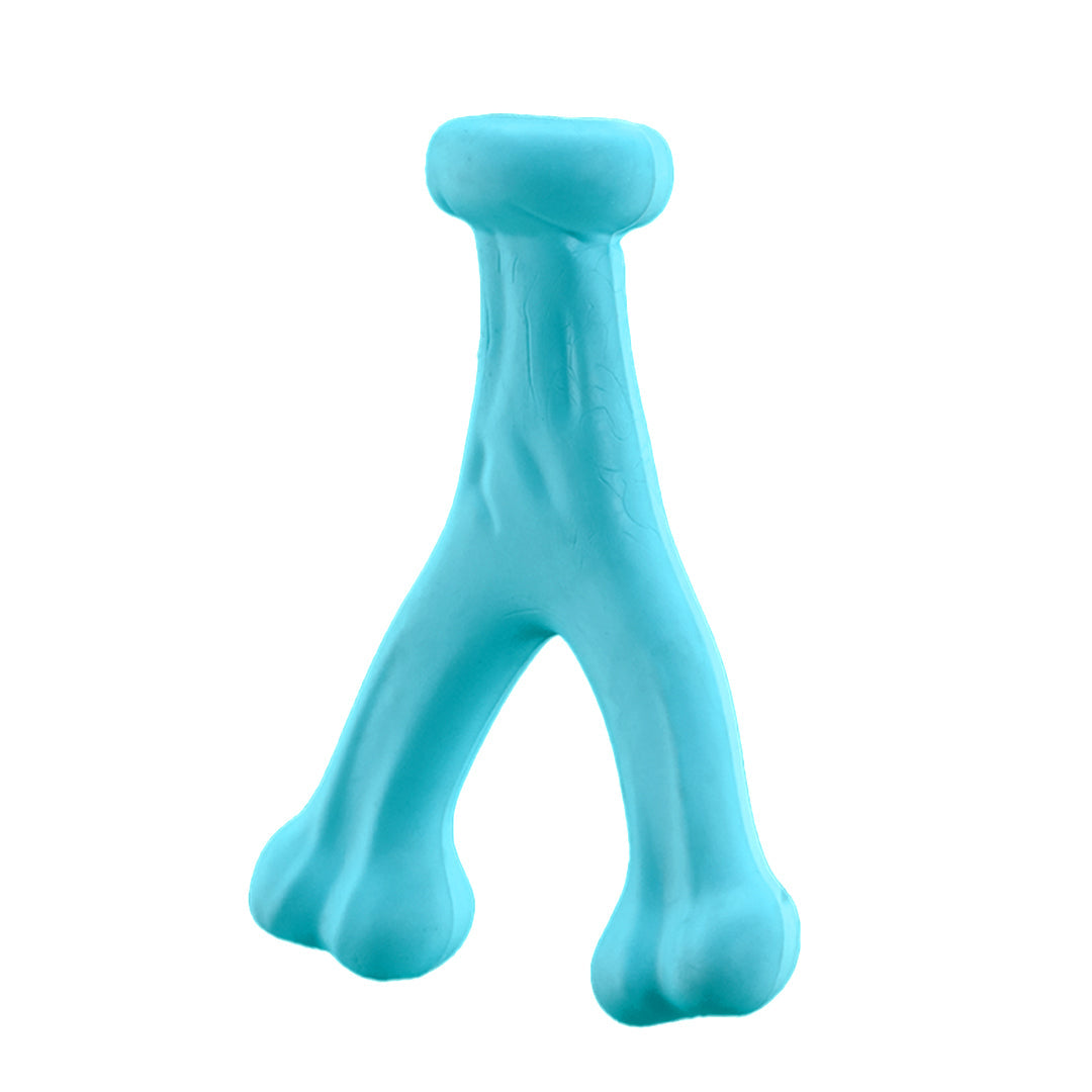 Furbeez Dog Toy : Green Y Bone toy Furbeez