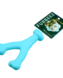 Furbeez Dog Toy : Green Y Bone toy Furbeez