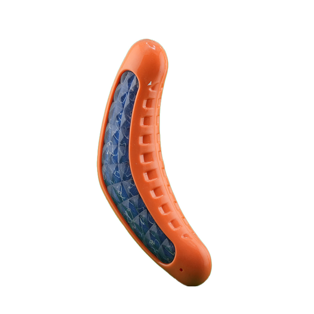 Furbeez Dog Toy : Orange/ Blue Boomerang Furbeez