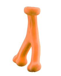 Furbeez Dog Toy : Orange Y Bone toy Furbeez