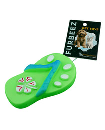 Furbeez Dog toy : Green Dog toy Slipper Furbeez
