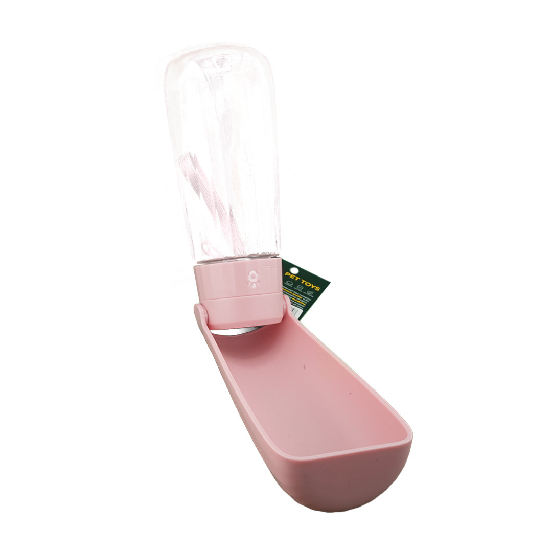 Furbeez Dog Toy : Pink Pet Travel Water Bottle Furbeez