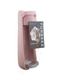 Furbeez Dog Toy : Pink Pet Travel Water Bottle Furbeez
