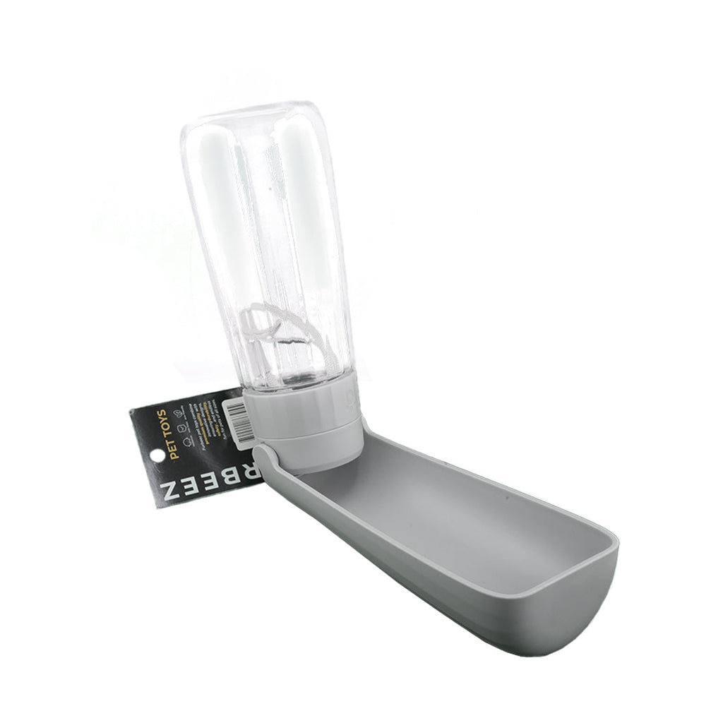 Furbeez Dog Toy : Gray Pet Travel Water Bottle Furbeez