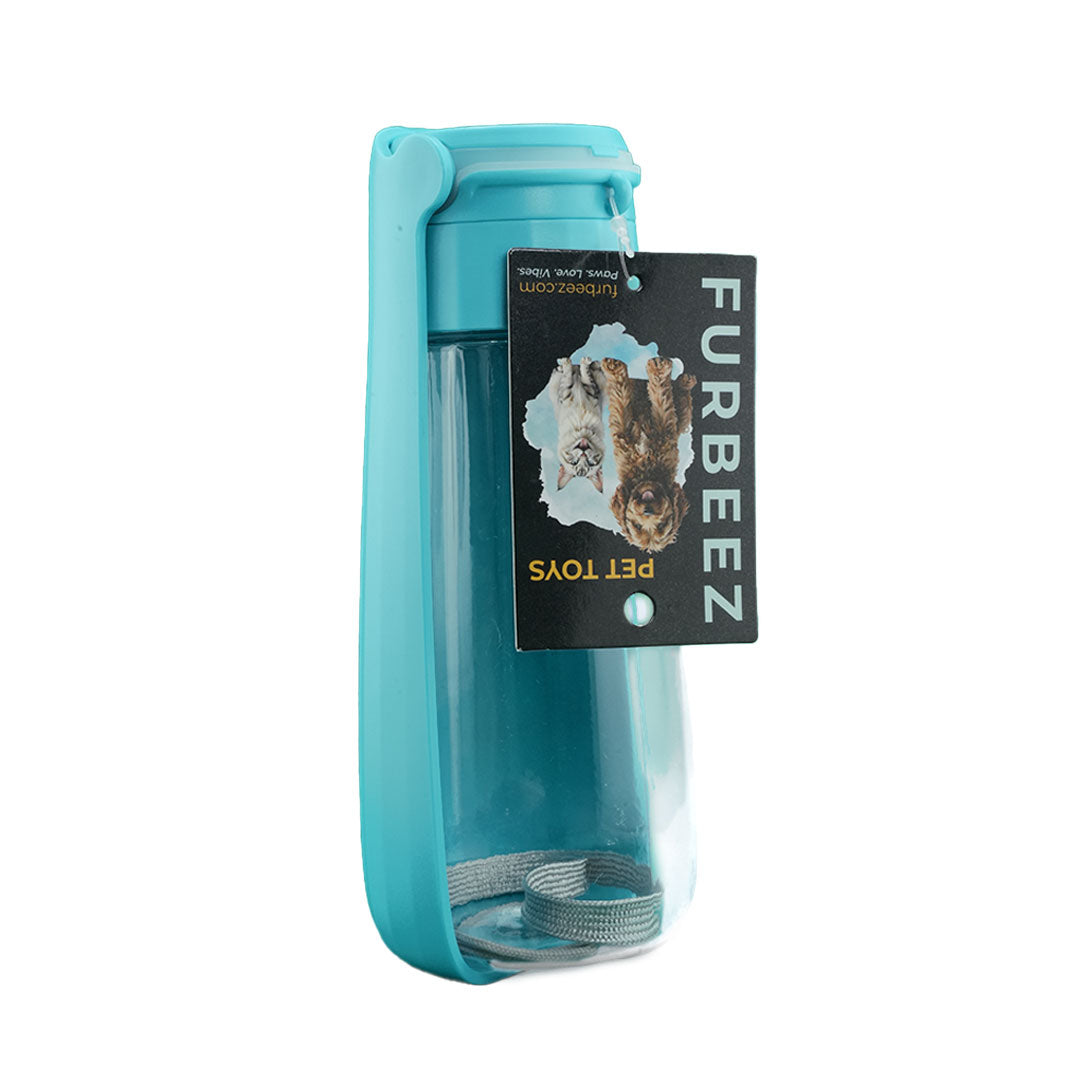 Furbeez Dog Toy : Blue Pet Travel Water Bottle Furbeez