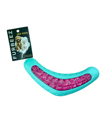 Furbeez Dog Toy : Green/Red Boomerang Furbeez