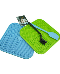 Furbeez Pet Accessories : Silicone Pet Licking Mat with Brush Furbeez