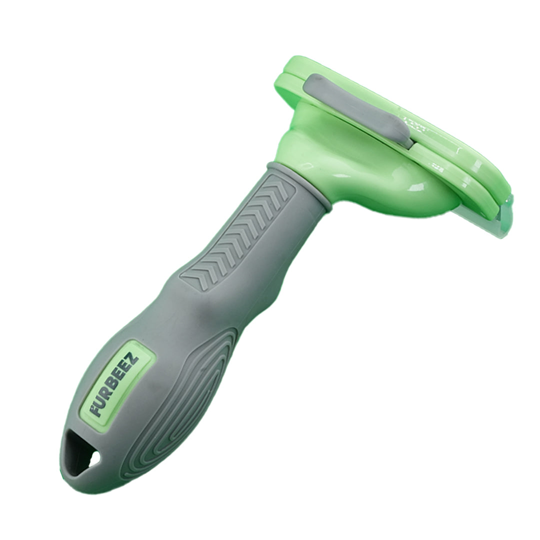 Furbeez Grooming Accessories: Undercoat Deshedding tool Gray/Green medium Furbeez