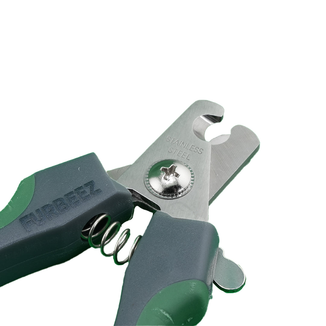 Furbeez Grooming Accessories: Pet Nail clipper Green/Gray Furbeez