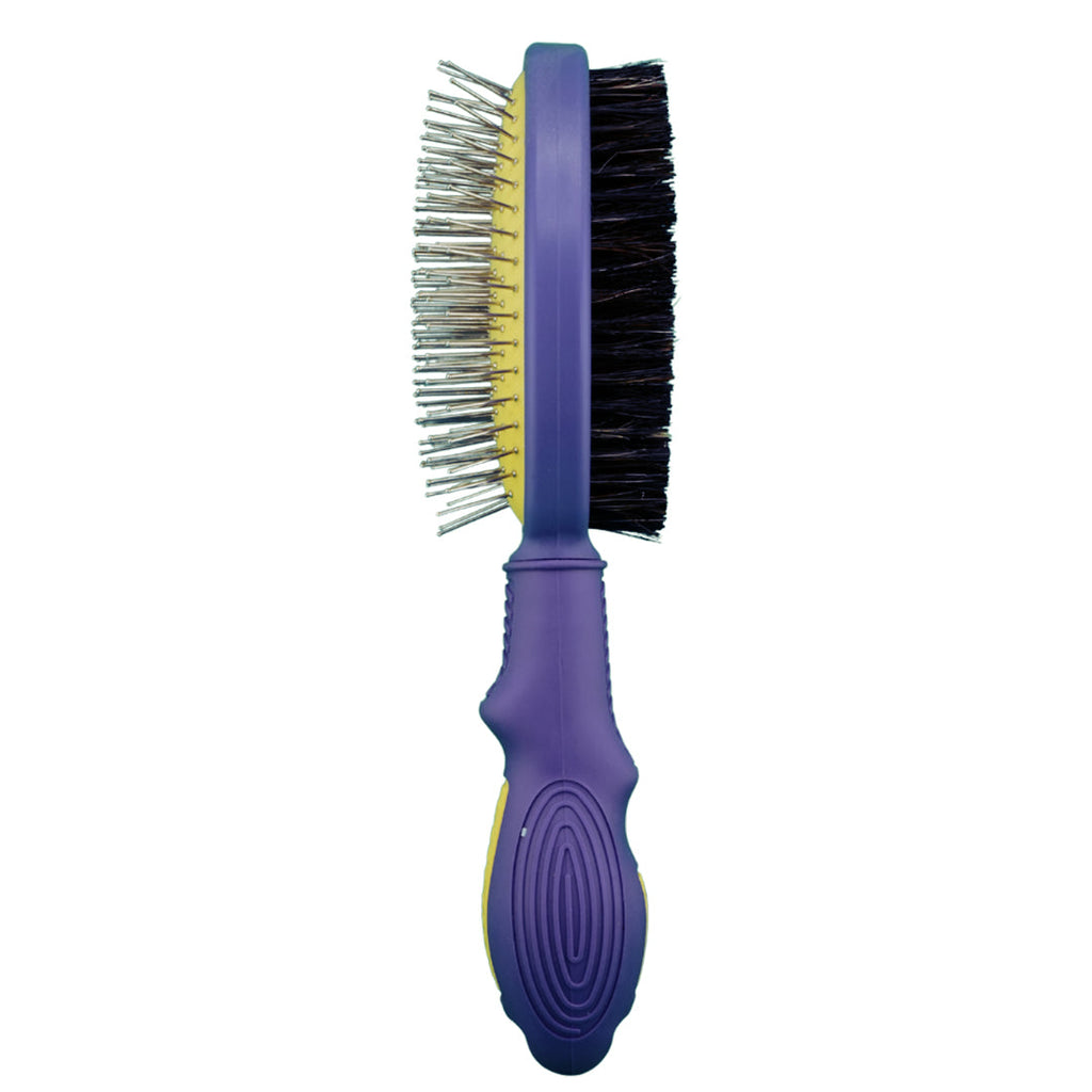 Furbeez Grooming Accessories: Double-Sided Massage Comb purple/Yellow Furbeez