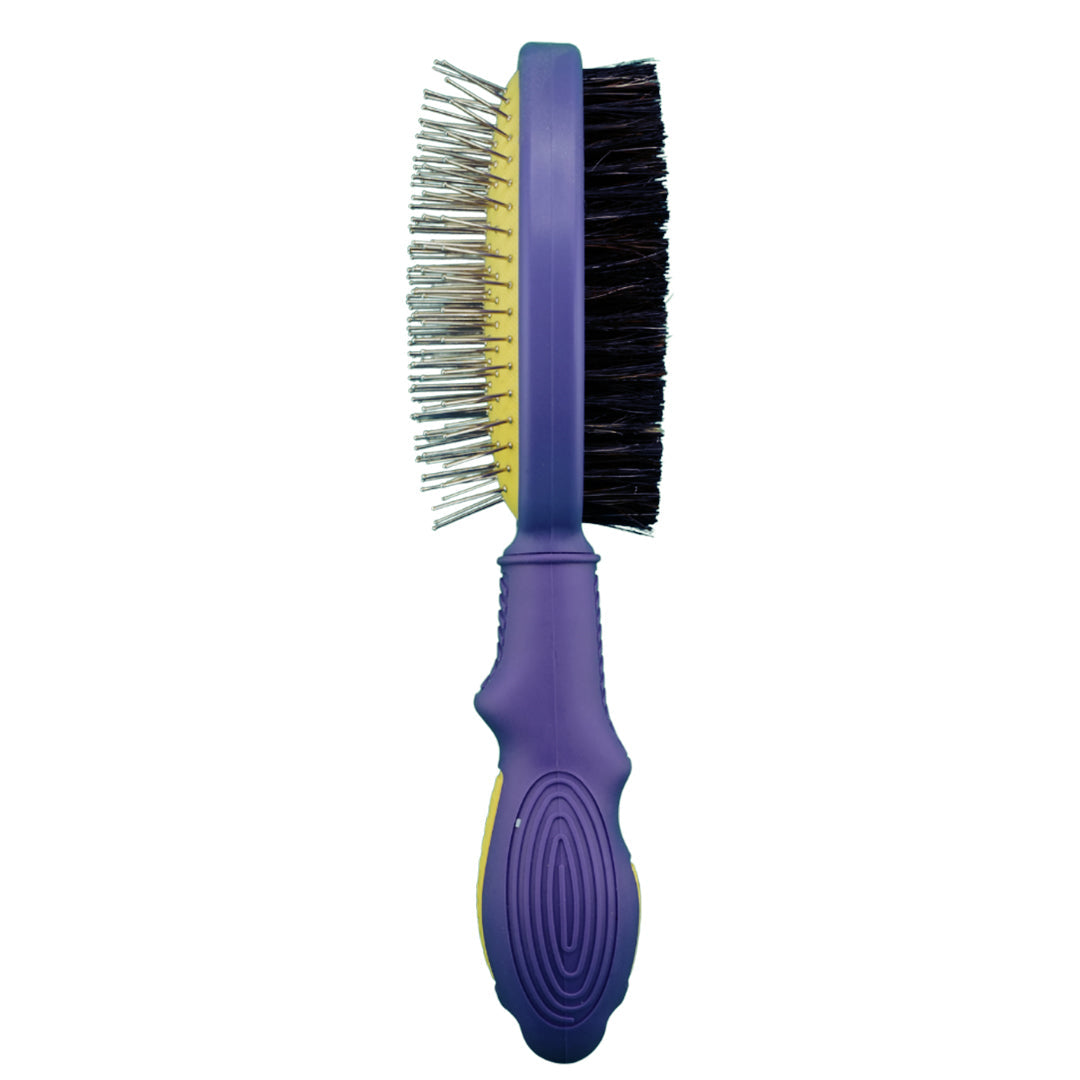 Furbeez Grooming Accessories: Double-Sided Massage Comb purple/Yellow Furbeez