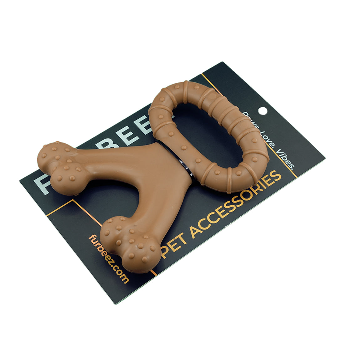 Furbeez Dog Toy : Dog Beef Bone toy Furbeez