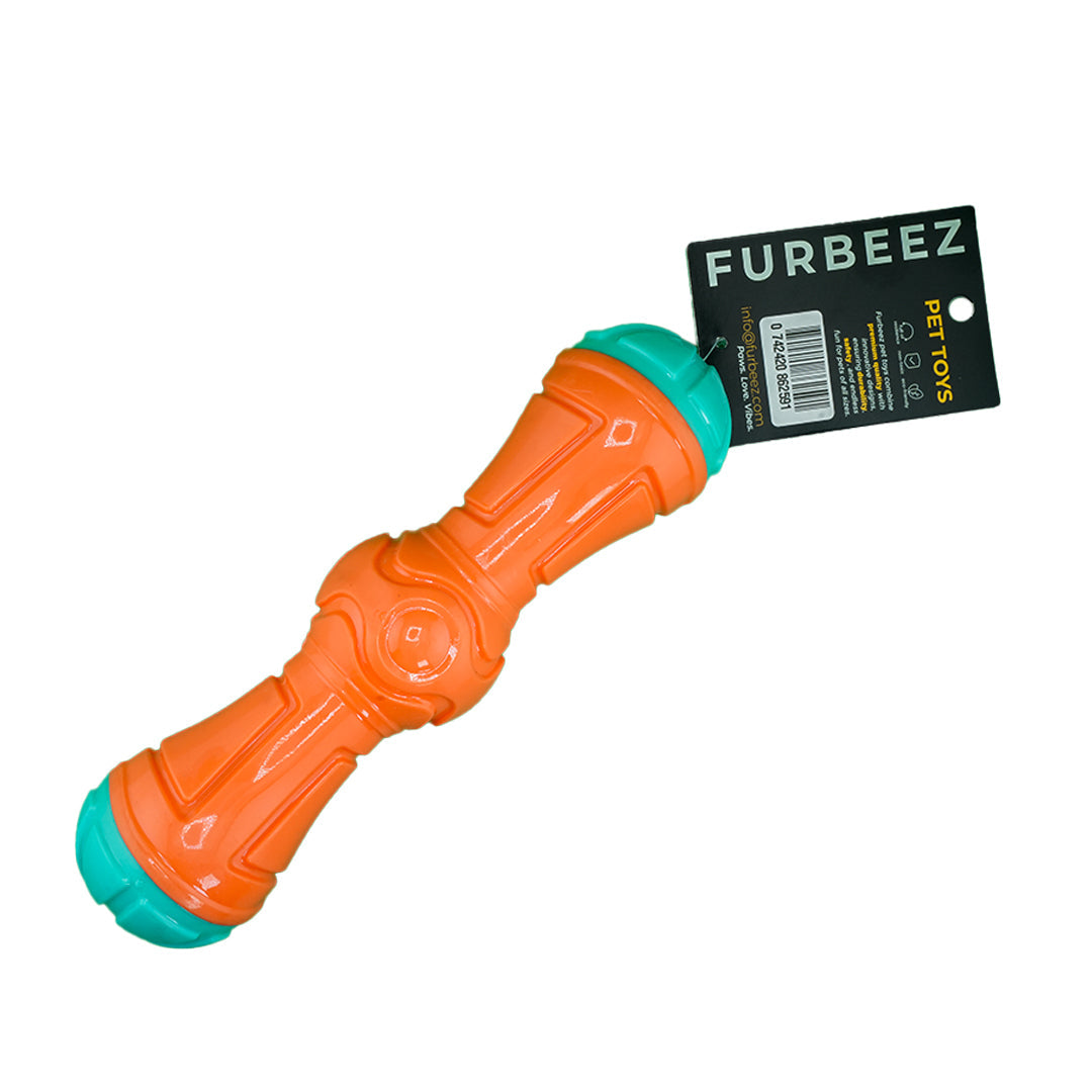 Furbeez Dog Toy : Orange/Green stick toy Furbeez