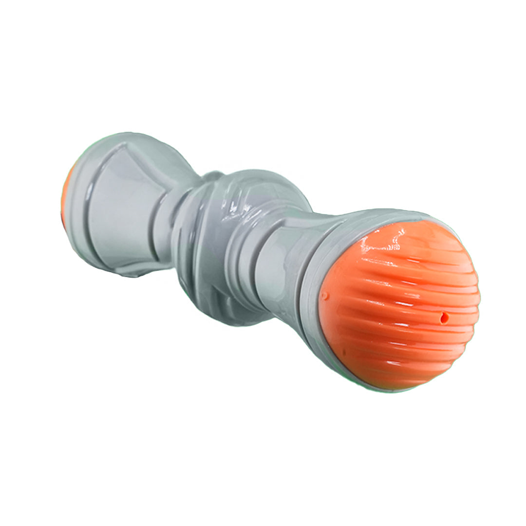 Furbeez Dog Toy : Gray/orange stick toy Furbeez