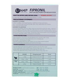 FIPRONIL: SPOT ON SOLUTIONS For Medium Dogs 10-20kg Fipronil